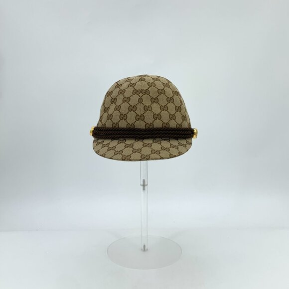 GW0510 Gucci Gucci brown logo jacquard full print cotton baseball cap hat 57cm main image 7
